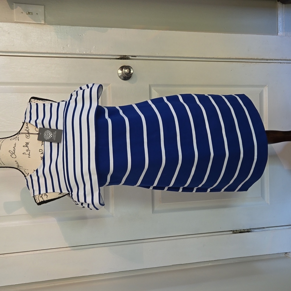 Vince Camuto blue and white summer dress